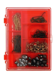 Eagle Claw 122 Piece Fishing, Hook, Swivel and Weight Assortment